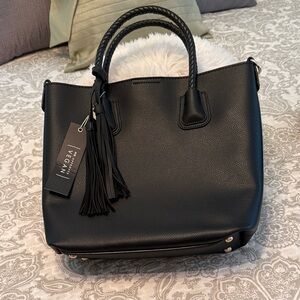 Black Vegan Leather Tote Bag - Brand new